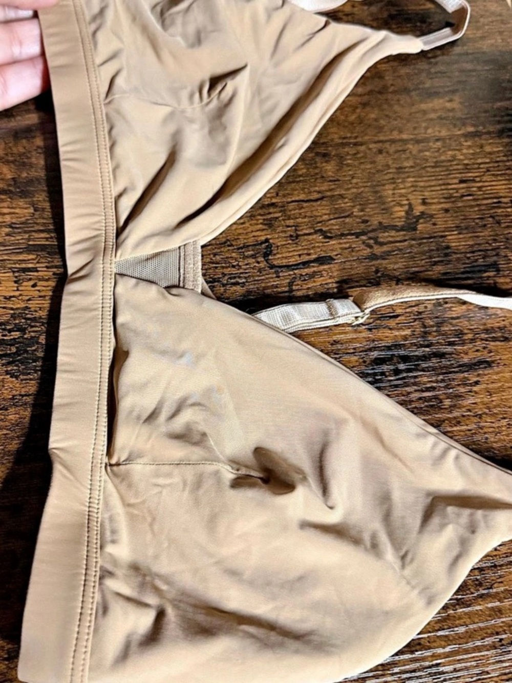 PEPPER Limitless Wirefree Scoop Bra Beige Large